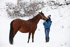 young woman with horse