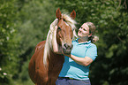 woman and crossbreed