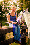 woman and crossbreed