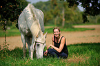 woman and Lipizzan-Horse-Cross