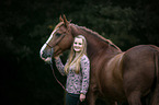woman and Haflinger-Black-Forest-Coldblood-Cross