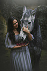 woman and Arabian-Berber-Horse