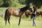 woman with yearling