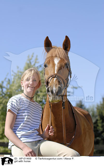 Mdchen mit Pferd / girl with horse / AP-01469