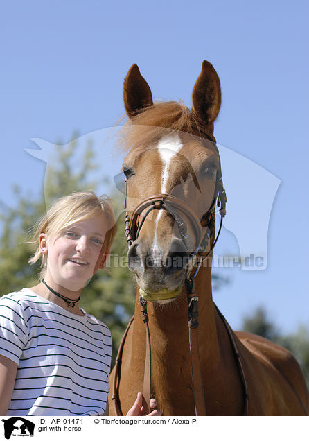 Mdchen mit Pferd / girl with horse / AP-01471