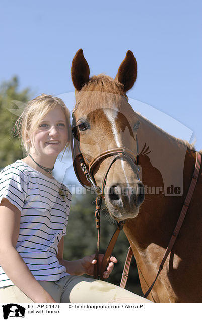 Mdchen mit Pferd / girl with horse / AP-01476