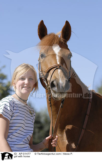 Mdchen mit Pferd / girl with horse / AP-01477