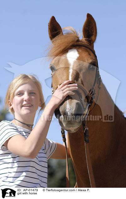 Mdchen mit Pferd / girl with horse / AP-01479