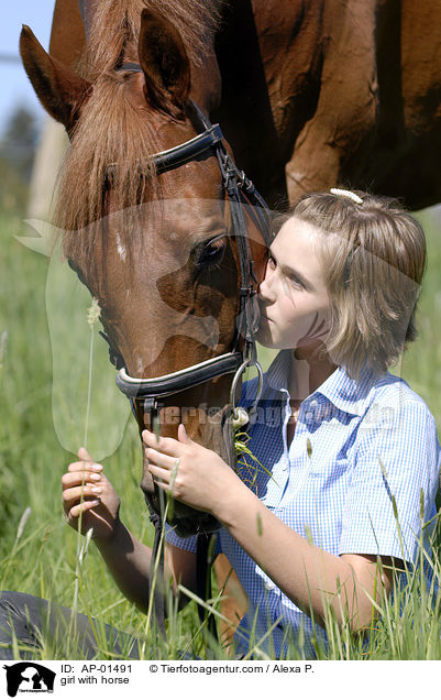 Mdchen mit Pferd / girl with horse / AP-01491