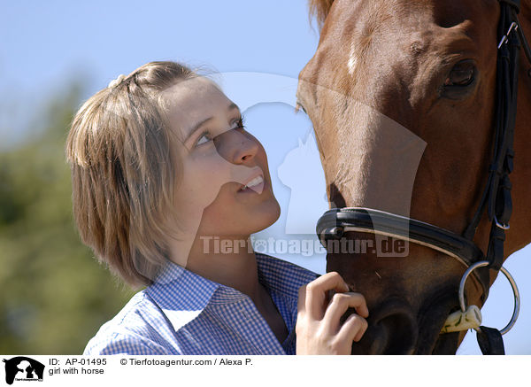 Mdchen mit Pferd / girl with horse / AP-01495