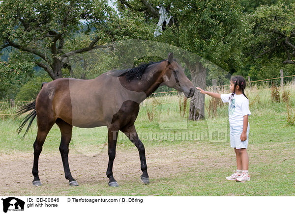 Mdchen mit Pferd / girl with horse / BD-00646