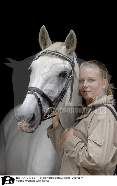 junge Frau mir Orlow Traber / young woman with horse / AP-01782