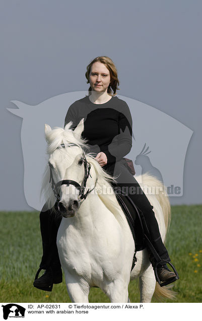 Frau mit Araber / woman with arabian horse / AP-02631