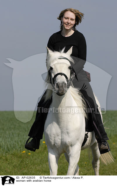 Frau mit Araber / woman with arabian horse / AP-02635
