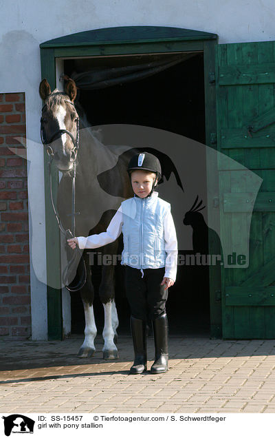 Mdchen mit Pony Hengst / girl with pony stallion / SS-15457