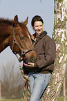 young woman with horse