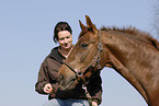 young woman with horse