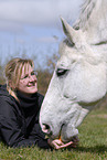 young woman with horse