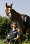 young woman with horse