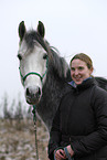 woman with arabian horse