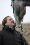 woman with arabian horse