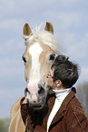 woman with Haflinger