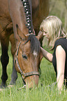 young woman with horse