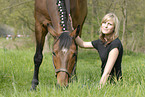 young woman with horse