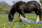 young woman with Irish Tinker