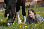 young woman with Irish Tinker