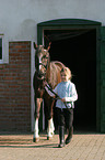 girl with pony stallion
