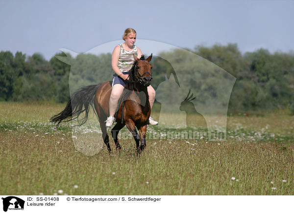 Reiterin auf einem Pony / Leisure rider / SS-01408