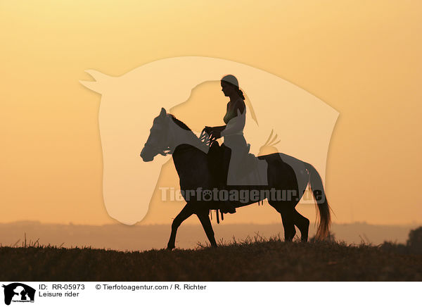 Reiter im Sonnenuntergang / Leisure rider / RR-05973