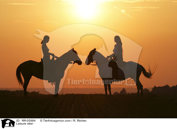 Reiter im Sonnenuntergang / Leisure rider / RR-05984