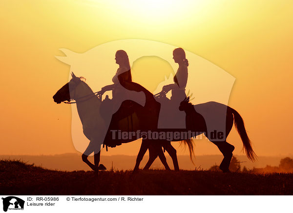 Reiter im Sonnenuntergang / Leisure rider / RR-05986