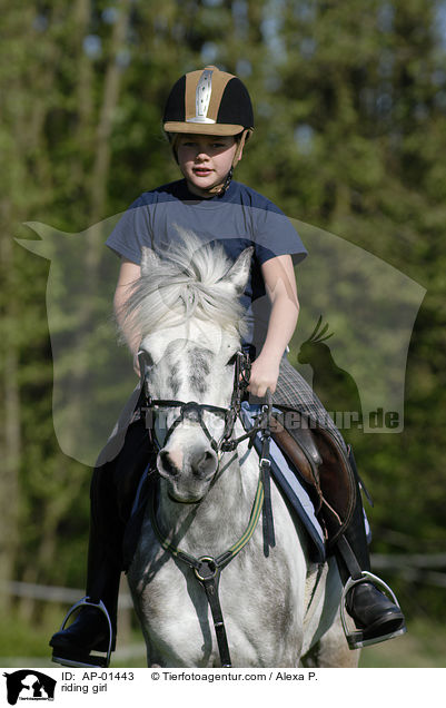 Mdchen reitet auf Pferd / riding girl / AP-01443