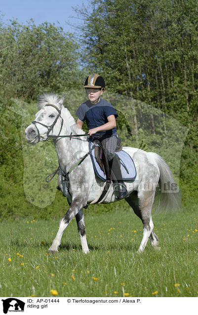 Mdchen reitet auf Pferd / riding girl / AP-01444