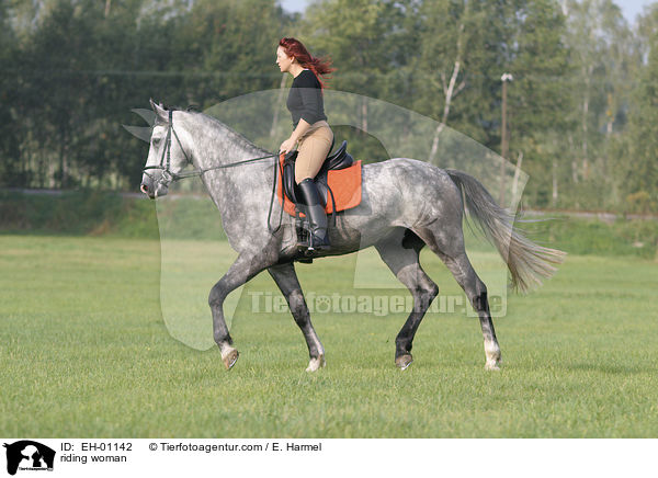 Freizeitreiten / riding woman / EH-01142