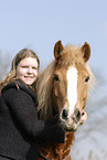 woman with Haflinger