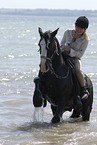 bathing with horse