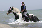 bathing with horse