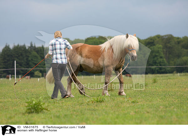 Frau mit Haflinger / woman with Haflinger horse / VM-01675