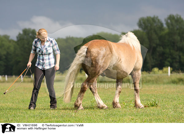 woman with Haflinger horse / VM-01696
