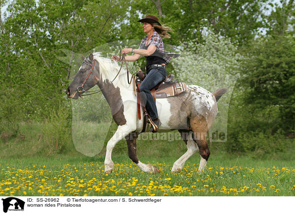 woman rides Pintaloosa / SS-26962