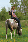 woman rides Pintaloosa