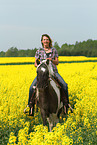 woman rides Pintaloosa