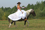 woman rides Pintaloosa