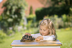 girl with Greek tortoise