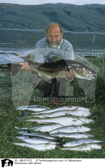 Angler mit Fischen / fishersman with fishes / HB-01372
