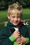 boy and guinea pig